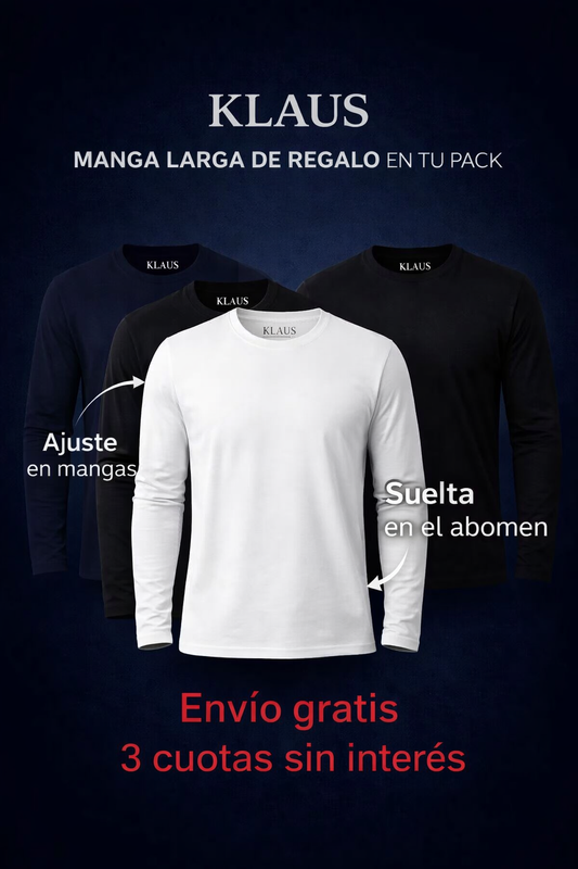 Manga Larga Klaus - Ajustada en brazos, Suelta en Abdomen