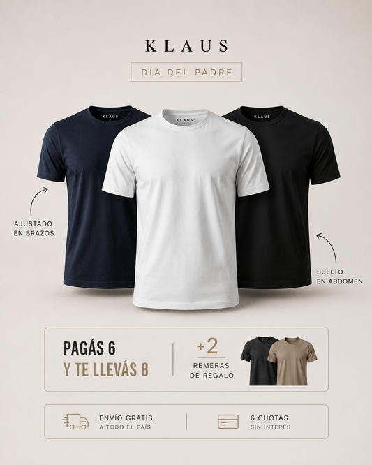 Remera Klaus - Ajustada en brazos, Suelta en Abdomen